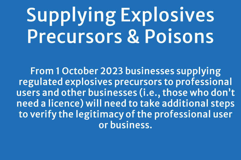 The Control of Explosives Precursors and Poisons Regulations 2023